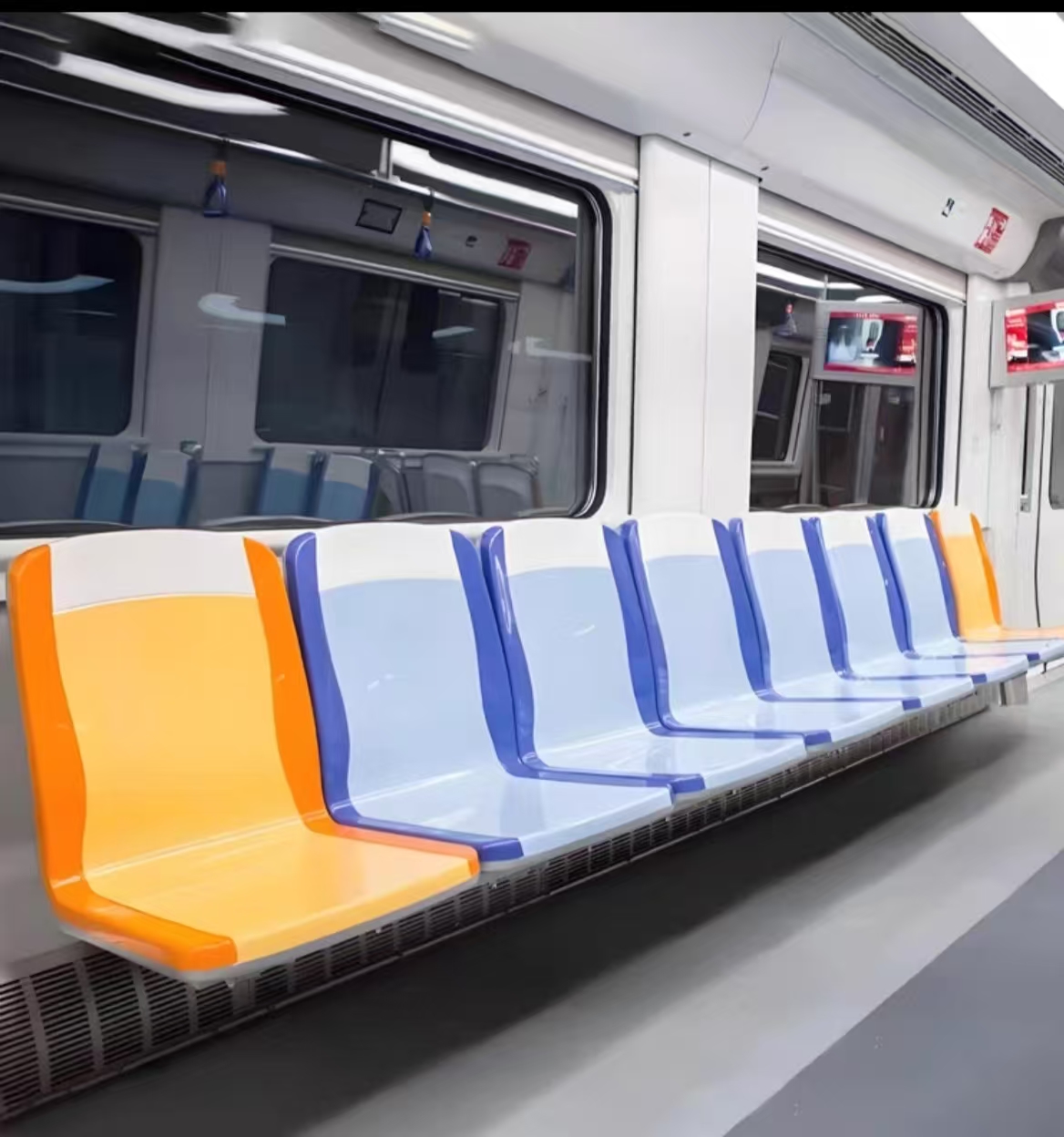 Subway passenger car seats