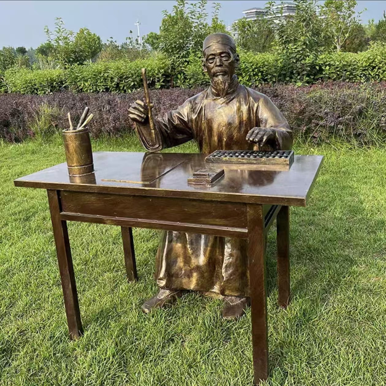 Fiberglass sculpture of figures