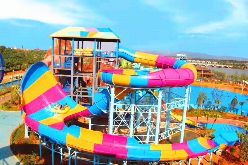 Indoor children's water park storefront decoration and color