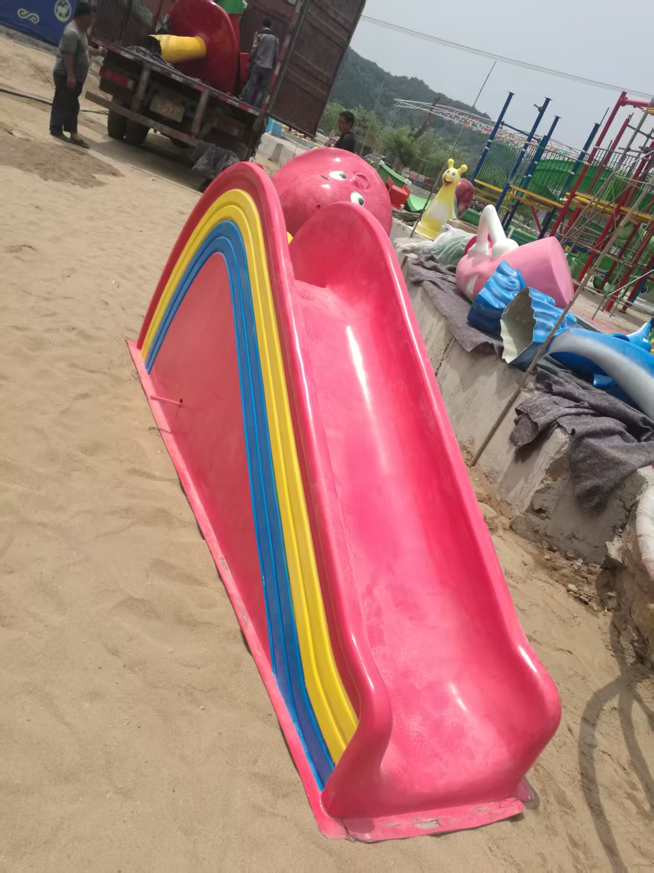 Slide water play sketch