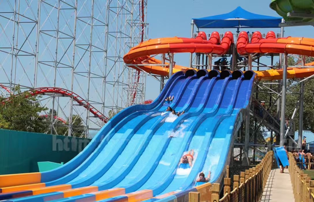 Rainbow Speed Slide in the water park