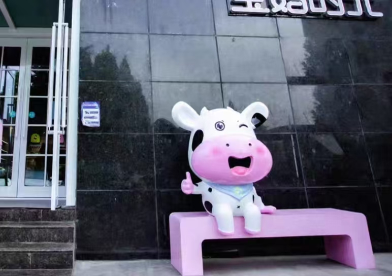 Cartoon fiberglass sculpture