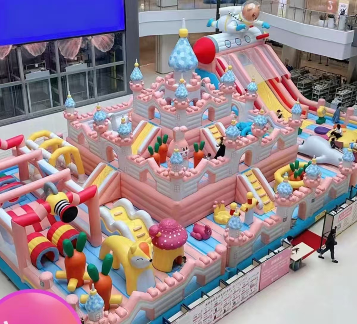 Inflatable castle in shopping mall