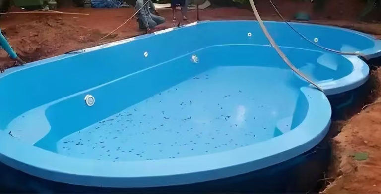 Irregular-shaped fiberglass reinforced plastic swimming pool