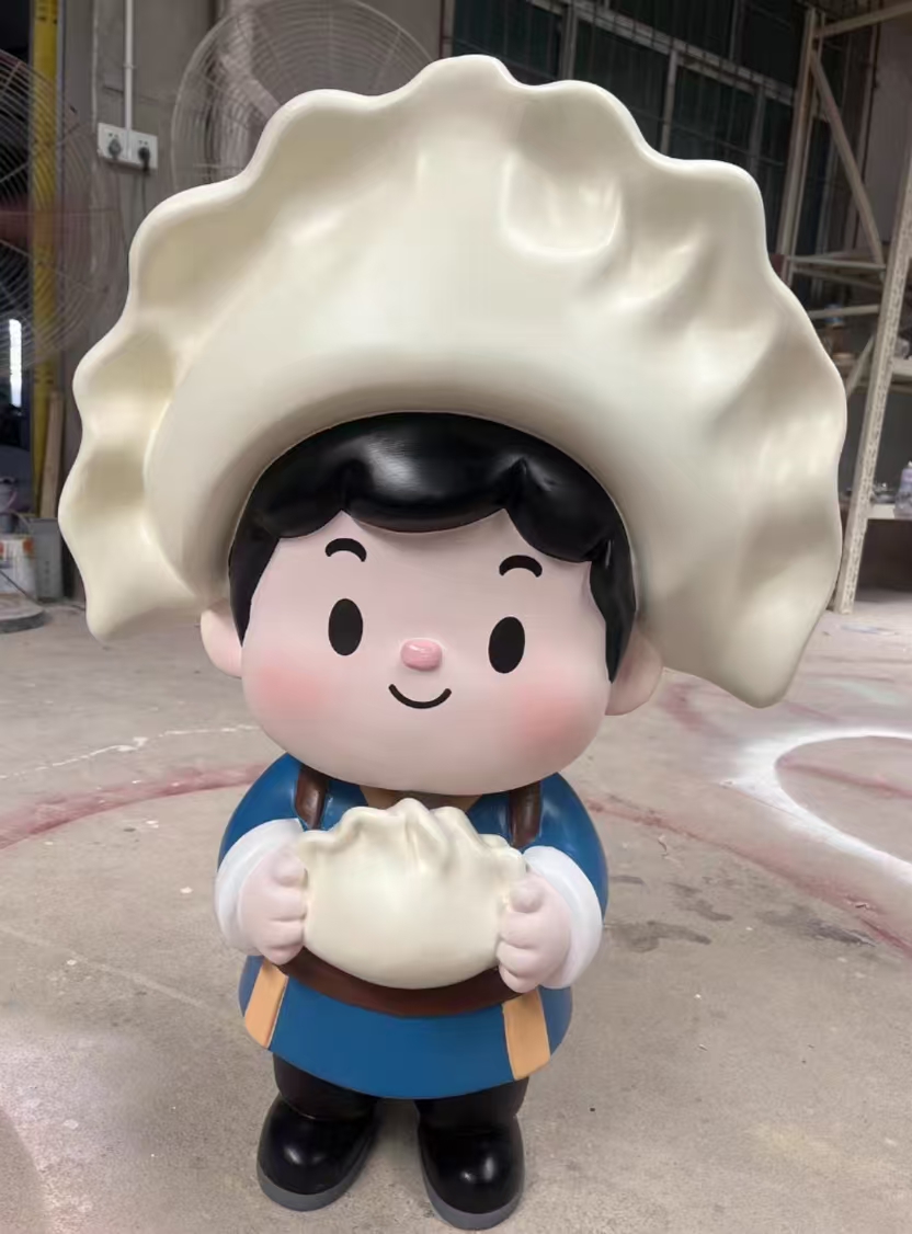 Cute cartoon fiberglass sculpture