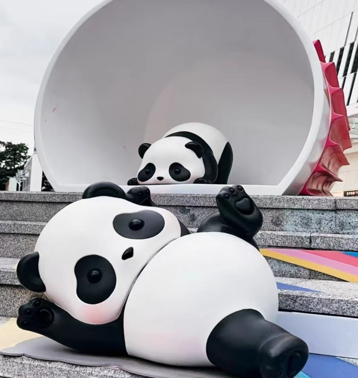 Panda foam sculpture